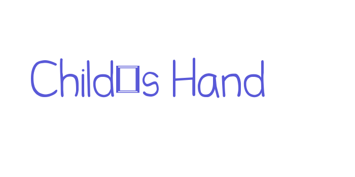 Child’s Hand Font