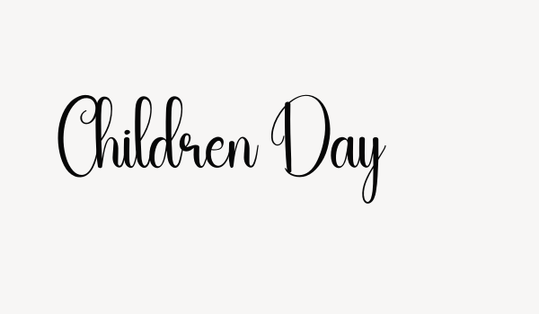 Children Day Font