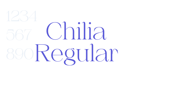 Chilia Regular font