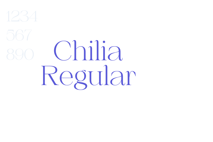 Chilia Regular font