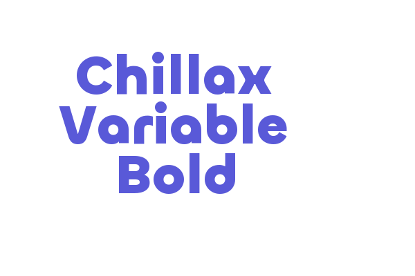 Chillax Variable Bold Font