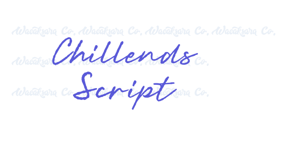 Chillends Script font free