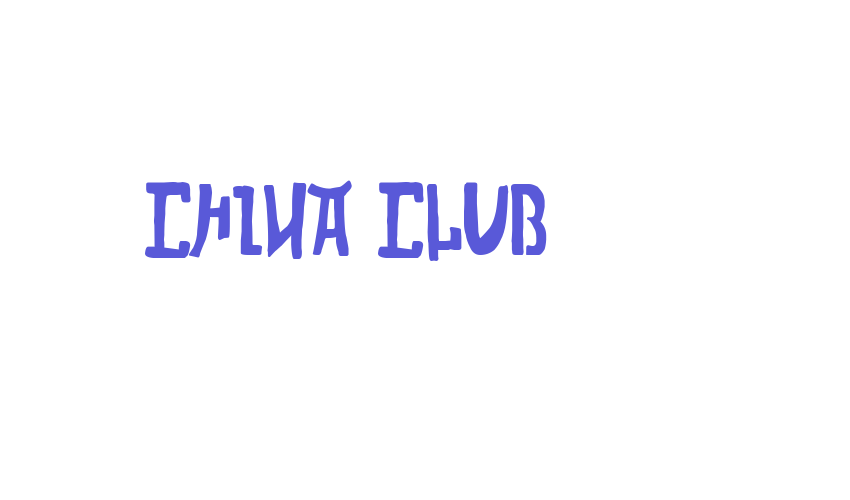 China Club Font Download