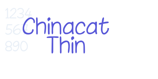 Chinacat Thin font free