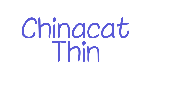 Chinacat Thin Font