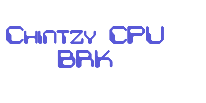 Chintzy CPU BRK Font Download