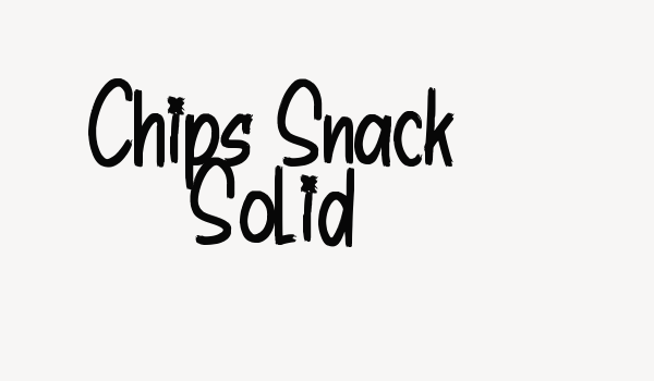 Chips Snack Solid Font