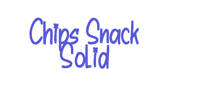 Chips Snack Solid Font Download