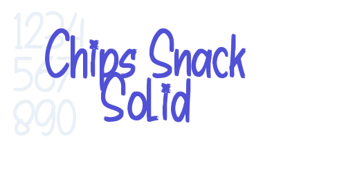 Chips Snack Solid-font-download