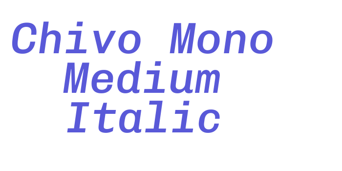 Chivo Mono Medium Italic Font Download