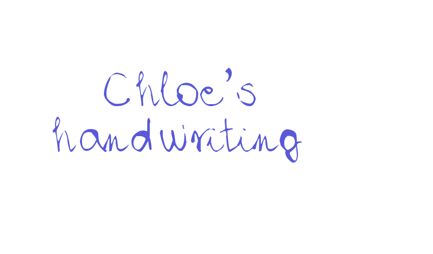 Chloe’s handwriting Font Download