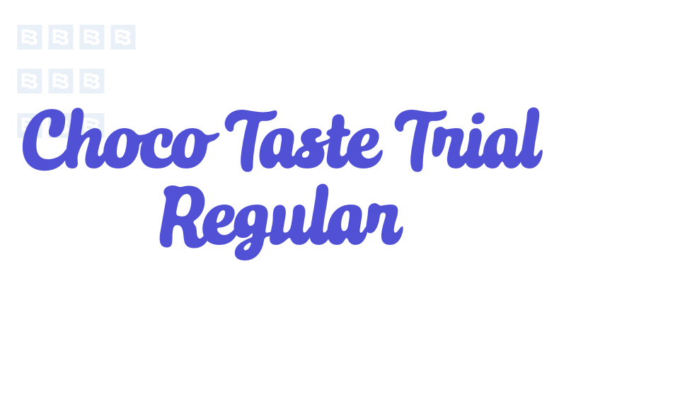 Choco Taste Trial Regular-font-download