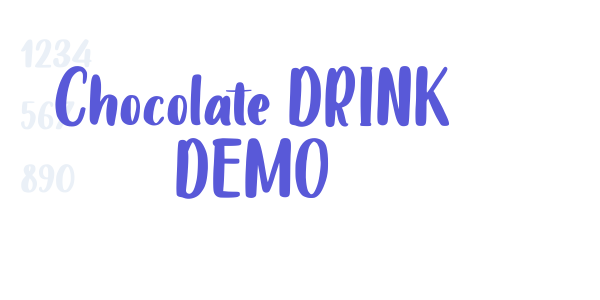 Chocolate DRINK DEMO font free