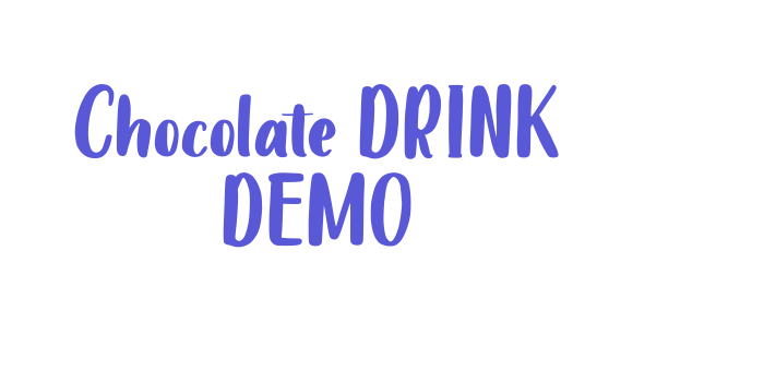 Chocolate DRINK DEMO Font Download