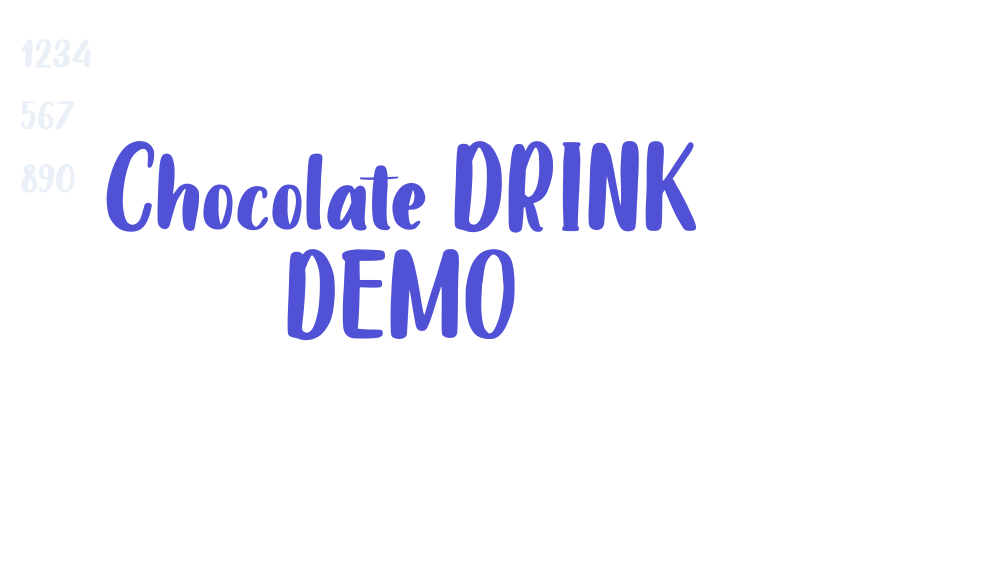 Chocolate DRINK DEMO-font-download