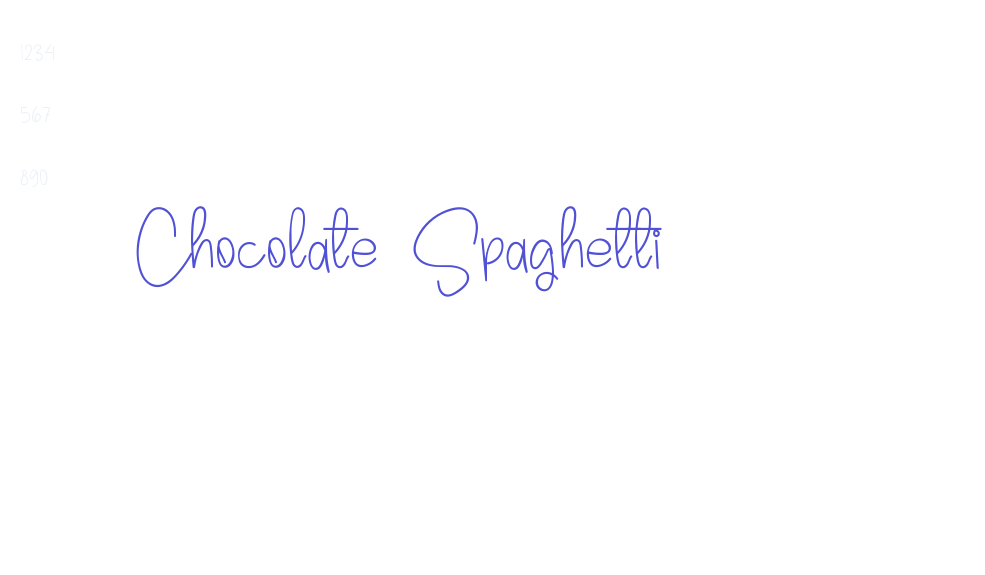 Chocolate Spaghetti-font-download