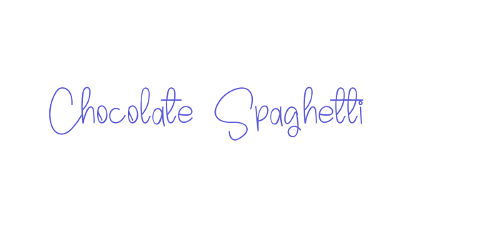 Chocolate Spaghetti Font