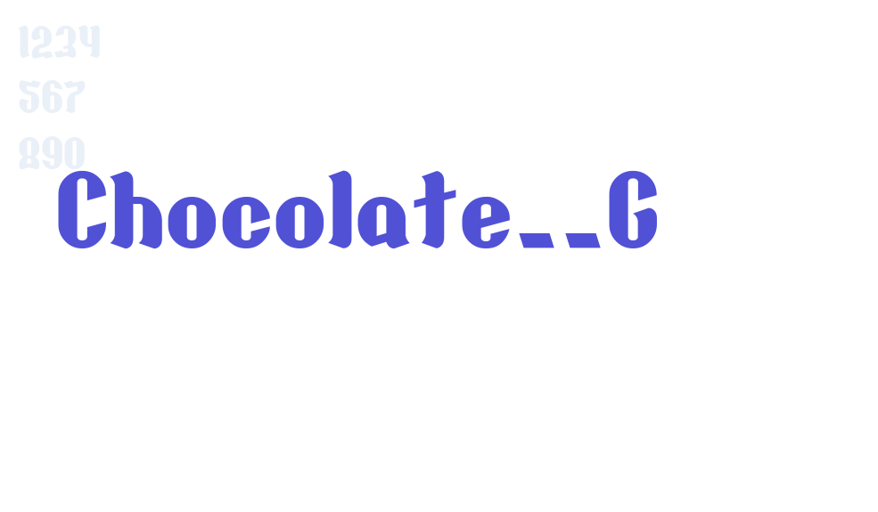 Chocolate__G-font-download