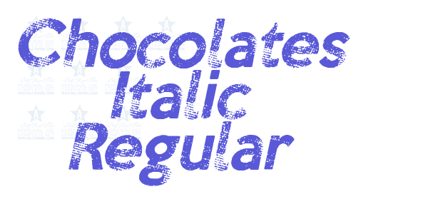 Chocolates Italic Regular font free