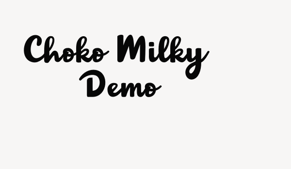 Choko Milky Demo Font