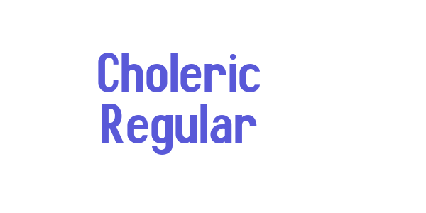 Choleric Regular font free