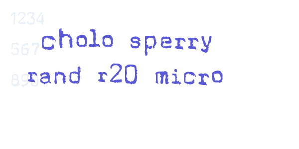 Cholo Sperry Rand R20 Micro font