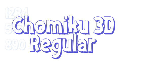 Chomiku 3D Regular font free