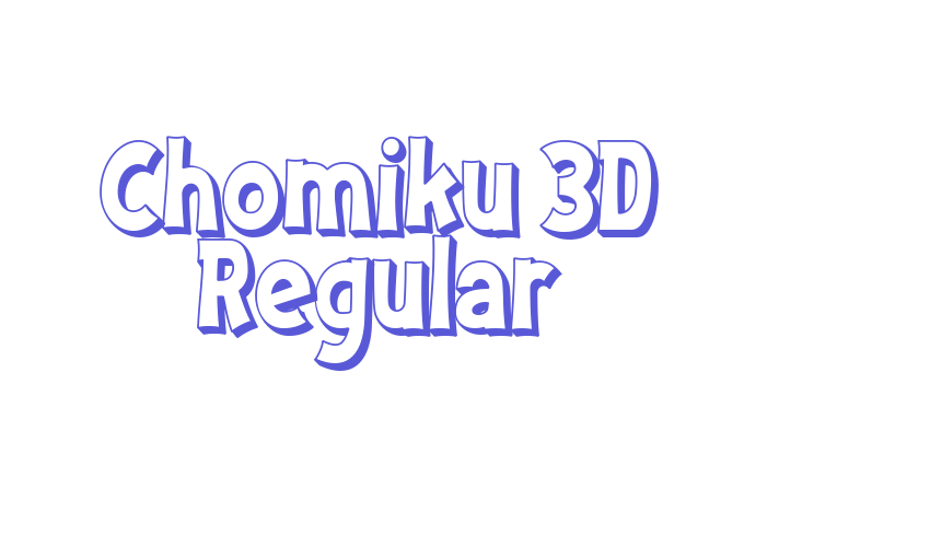 Chomiku 3D Regular Font Download