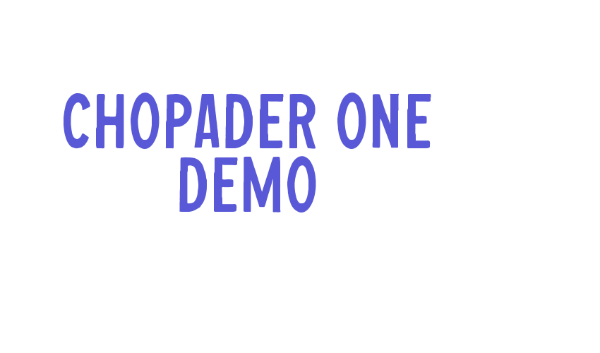 Chopader One DEMO Font