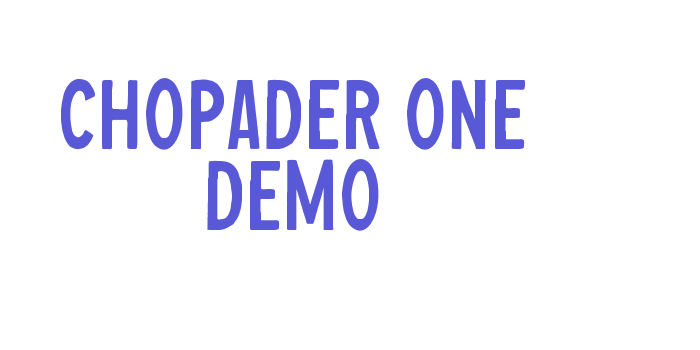 Chopader One DEMO Font Download