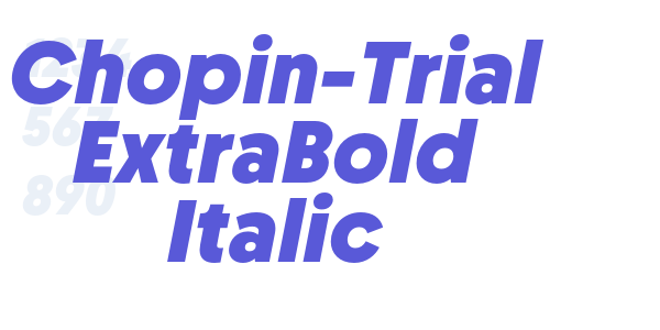 Chopin-Trial ExtraBold Italic font free