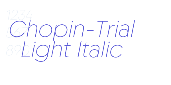 Chopin-Trial Light Italic font free