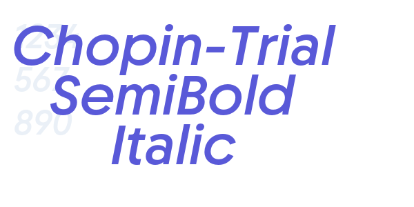 Chopin-Trial SemiBold Italic font free