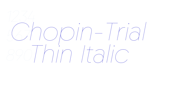 Chopin-Trial Thin Italic font free