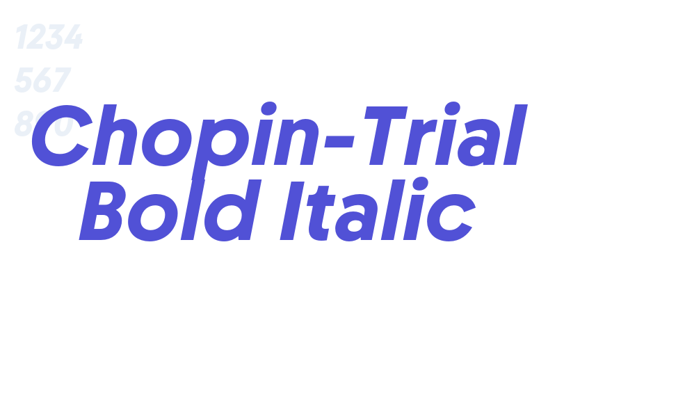 Chopin-Trial Bold Italic-font-download