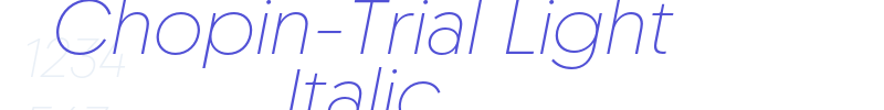 Chopin-Trial Light Italic-font