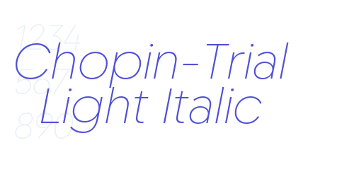 Chopin-Trial Light Italic-font-download