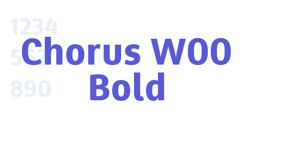 Chorus W00 Bold font free