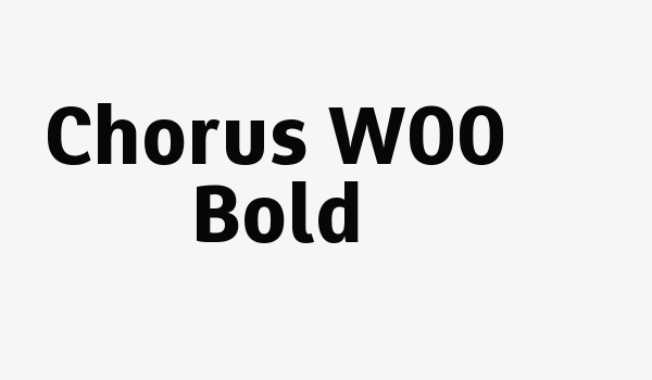 Chorus W00 Bold Font