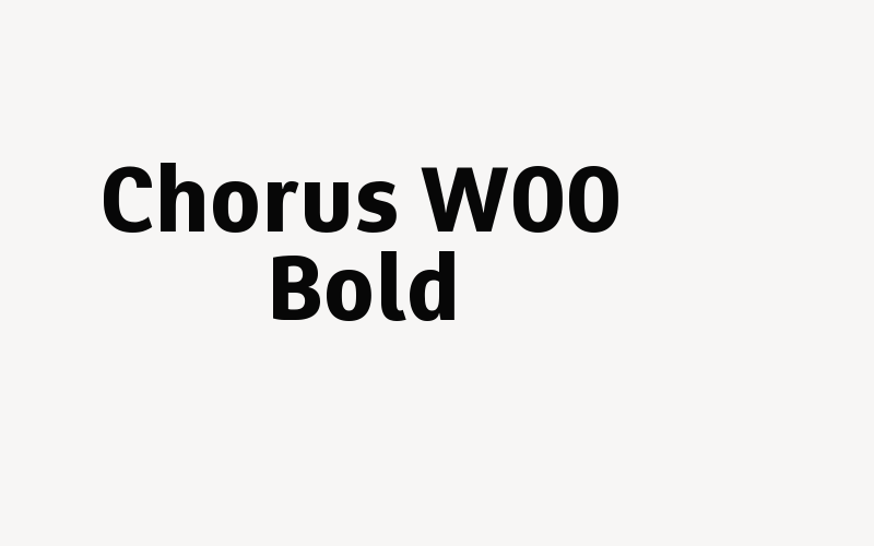 Chorus W00 Bold Font