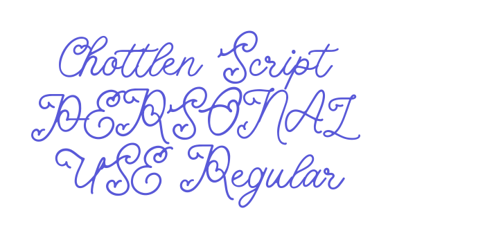 Chottlen Script PERSONAL USE Regular Font Download