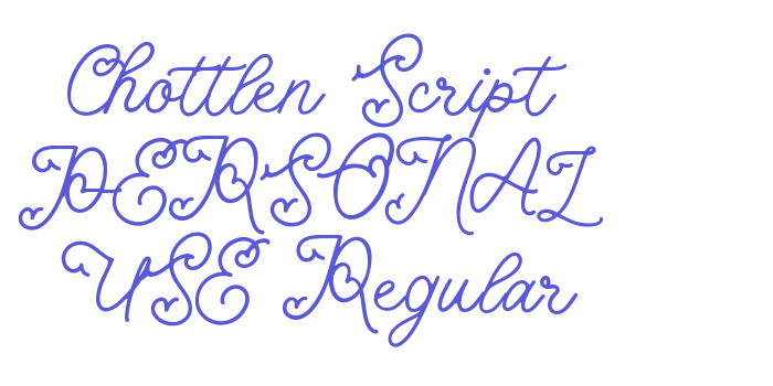 Chottlen Script PERSONAL USE Regular Font