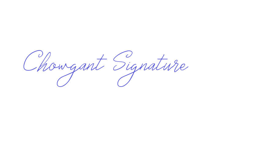 Chowgant Signature Font Download