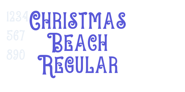 Christmas Beach Regular font free