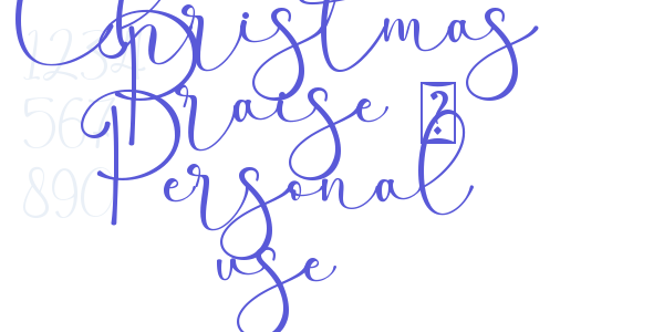 Christmas Praise – Personal use font free