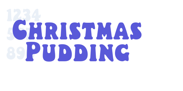 Christmas Pudding font free