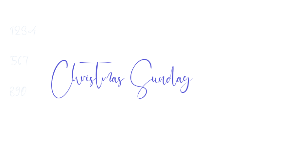 Christmas Sunday font free