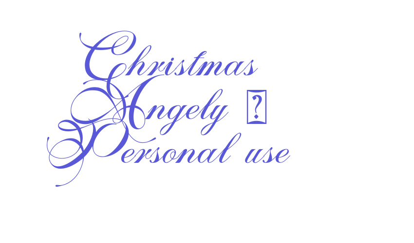 Christmas Angely – Personal use Font