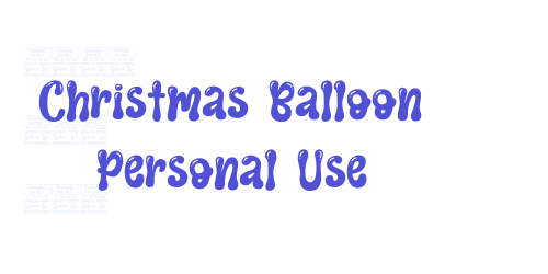 Christmas Balloon Personal Use-font-download