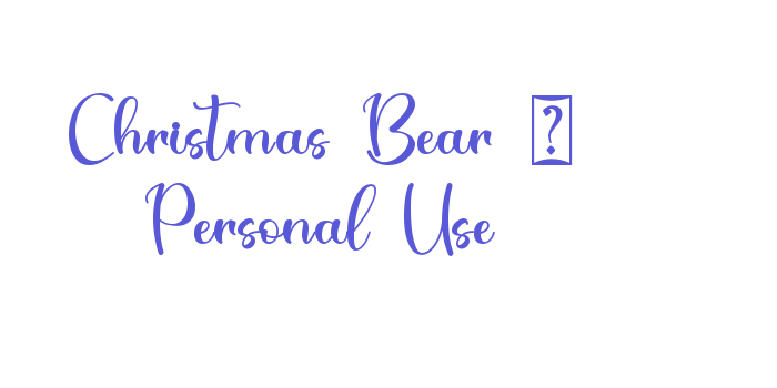 Christmas Bear – Personal Use Font Download